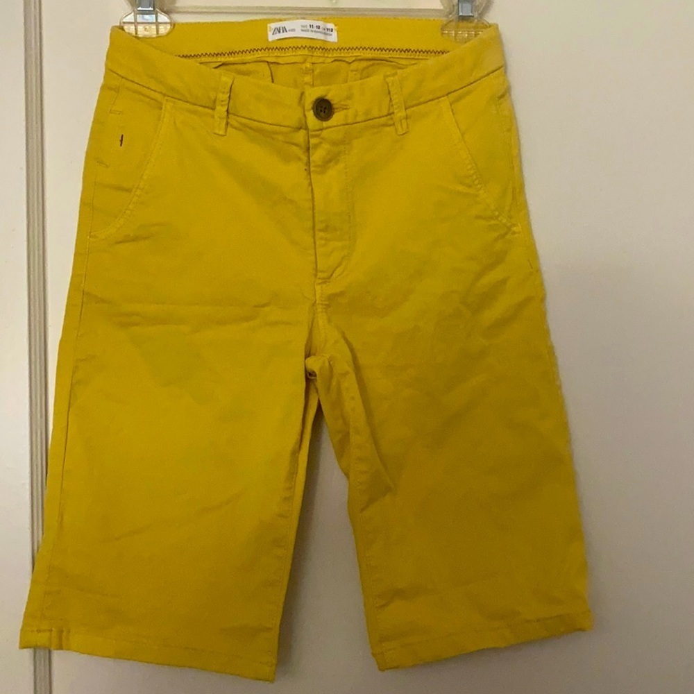 Zara kids yellow shorts size: 11-12